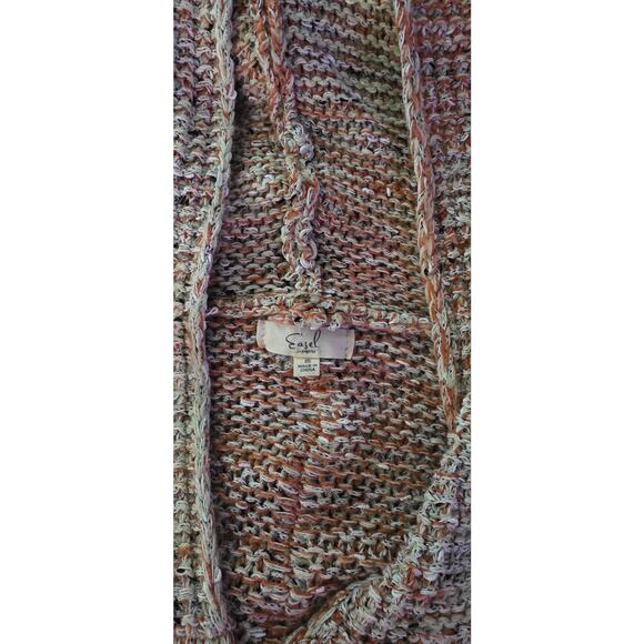 Easel Hooded Button-Front Cardigan – Pockets – Marled Knit – Size Small - Picture 7 of 7